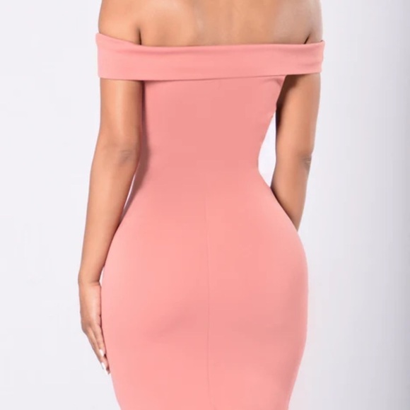 Forever21 Off Shoulders Bodycon Short Dash Of Pink Dress Back Zip Size S - Picture 2 of 10